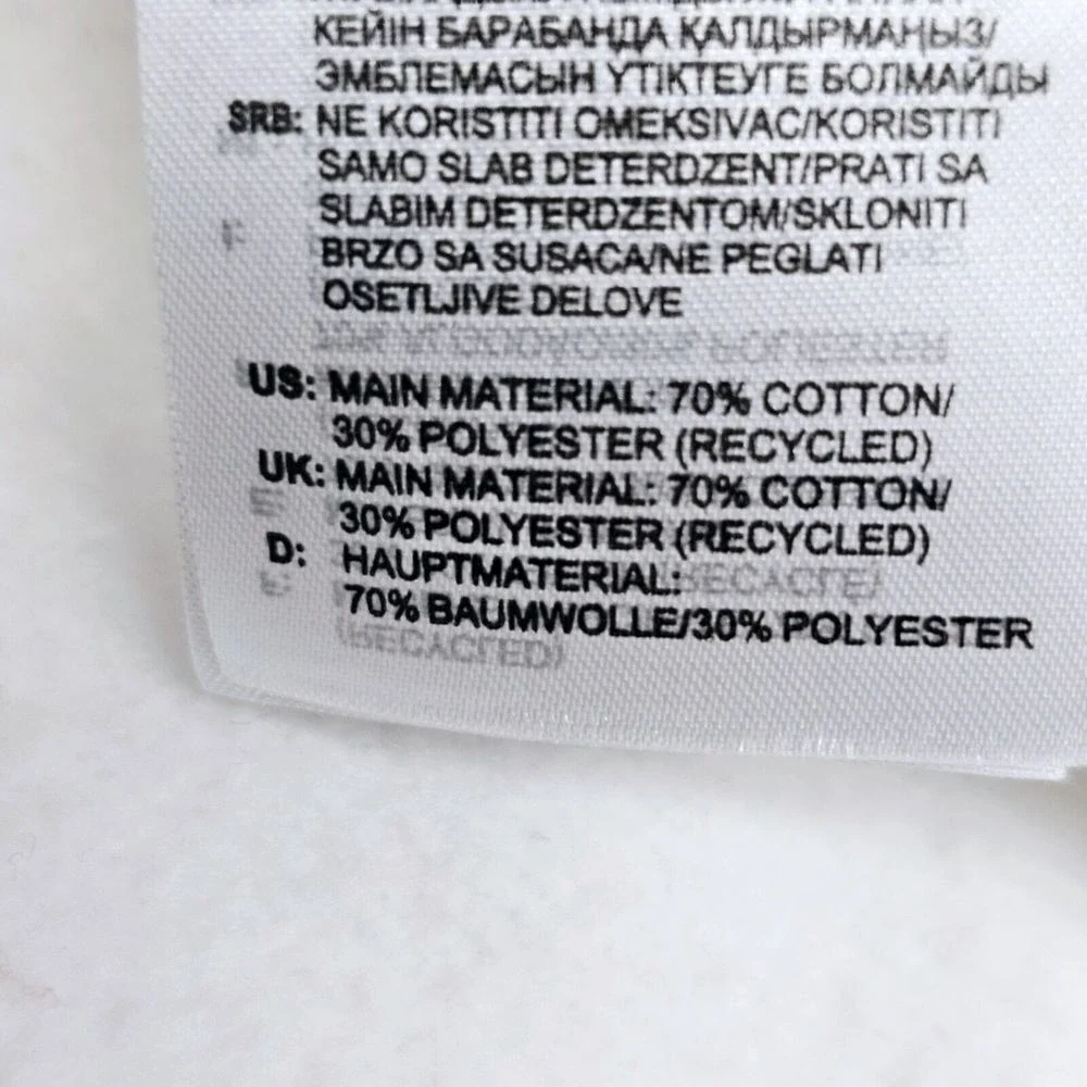 Adidas‎ Hoodie Mens S Pullover White Kangaroo Pocket Spellout Sporty Athleisure